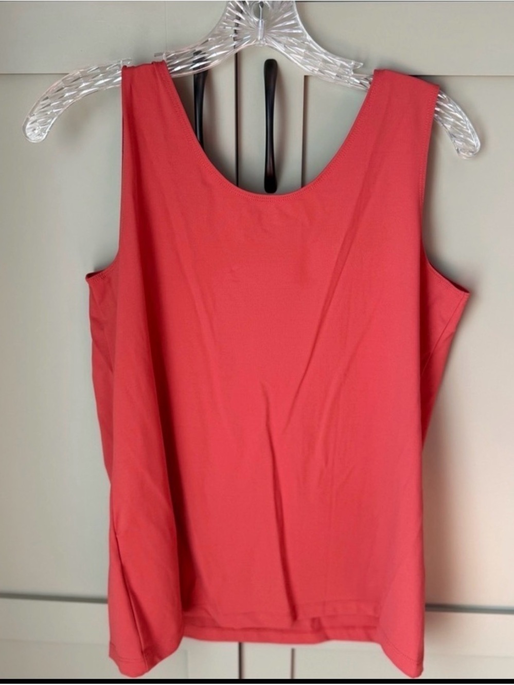 EUC Chico's Open Knit Button-Up Cardi & Tank Top SZ 2 (L/12) Coral/Burnt Orange - Picture 15 of 16